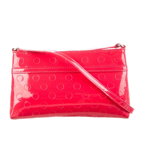 Last 1 ♠️ Kate Spade Camellia Street Amy Red Vinyl Cross Body Bag - Picture 3 of 7